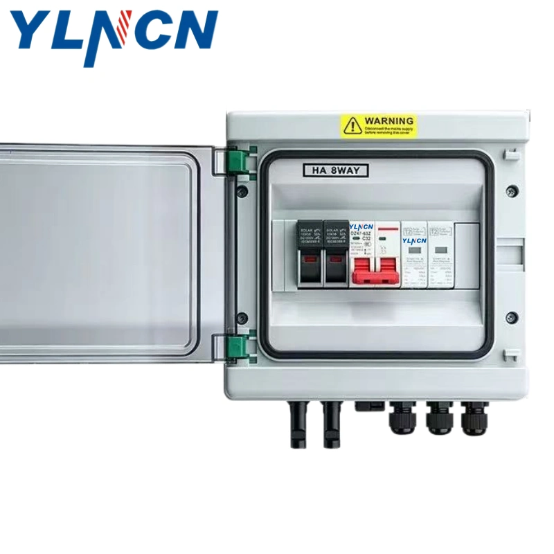 1-in-1-out PV Combiner Box 600V DC 1 String Fuse SPD Breaker Protection